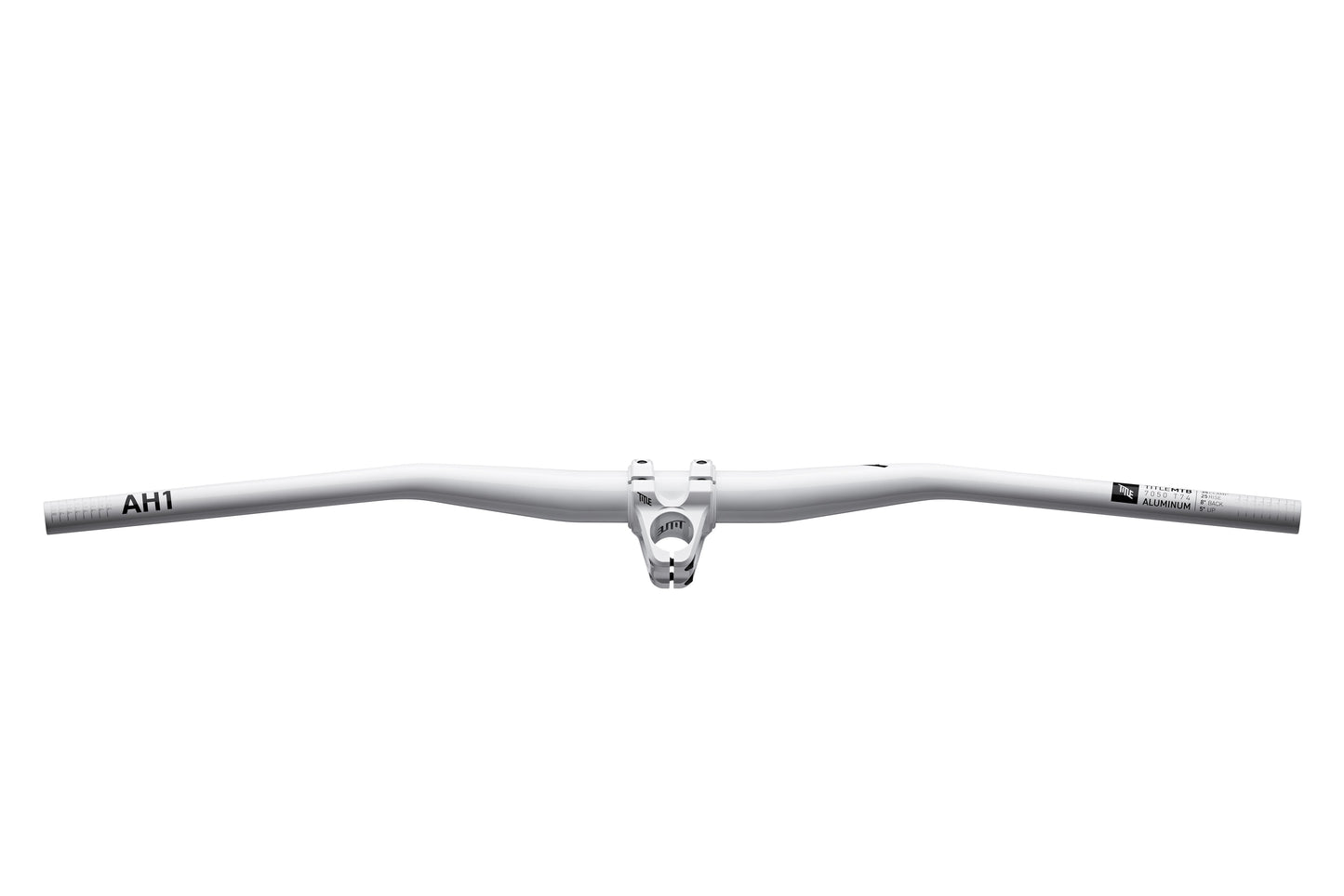 Fahrradlenker in weiss mit Vorbau