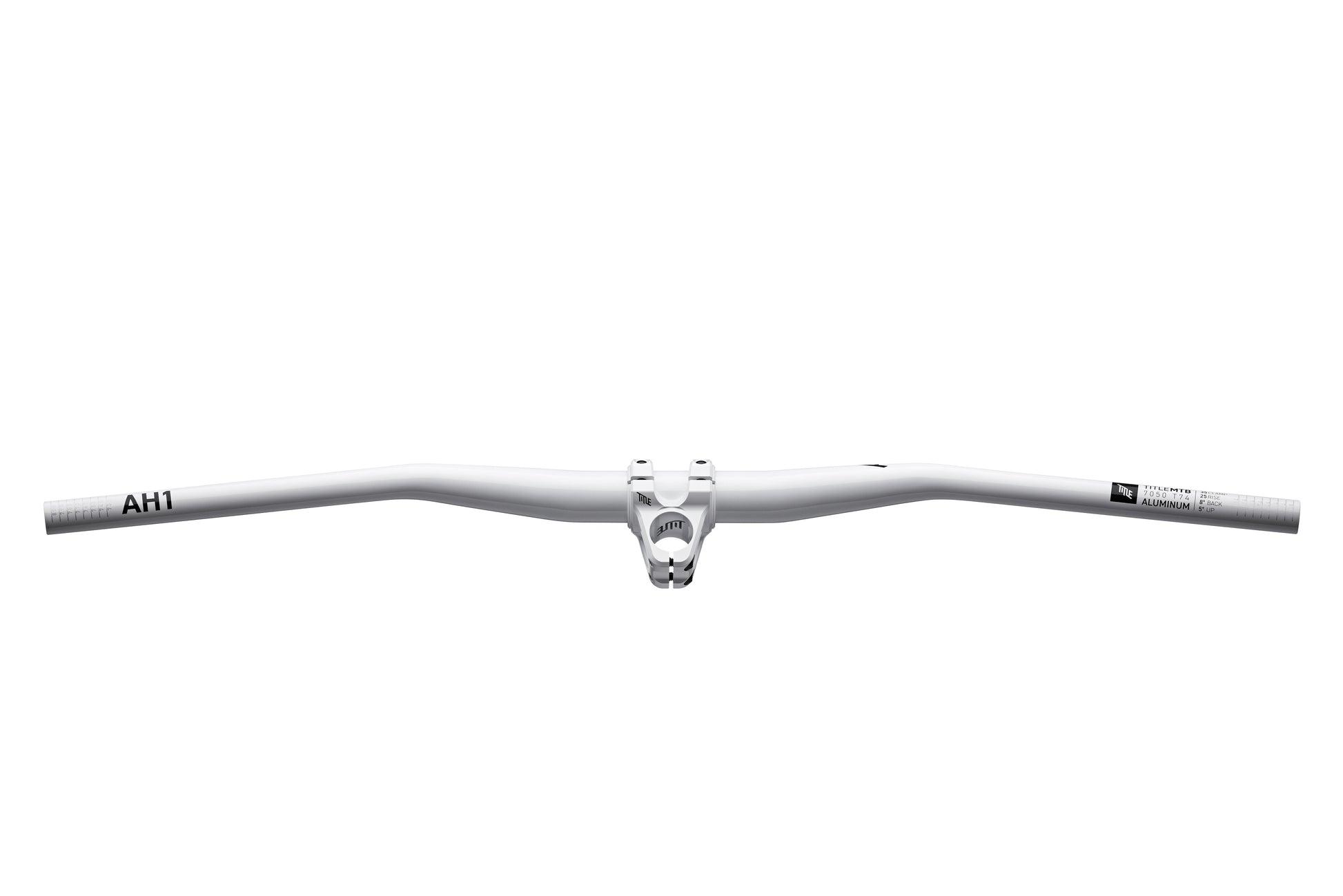 Fahrradlenker in weiss mit Vorbau